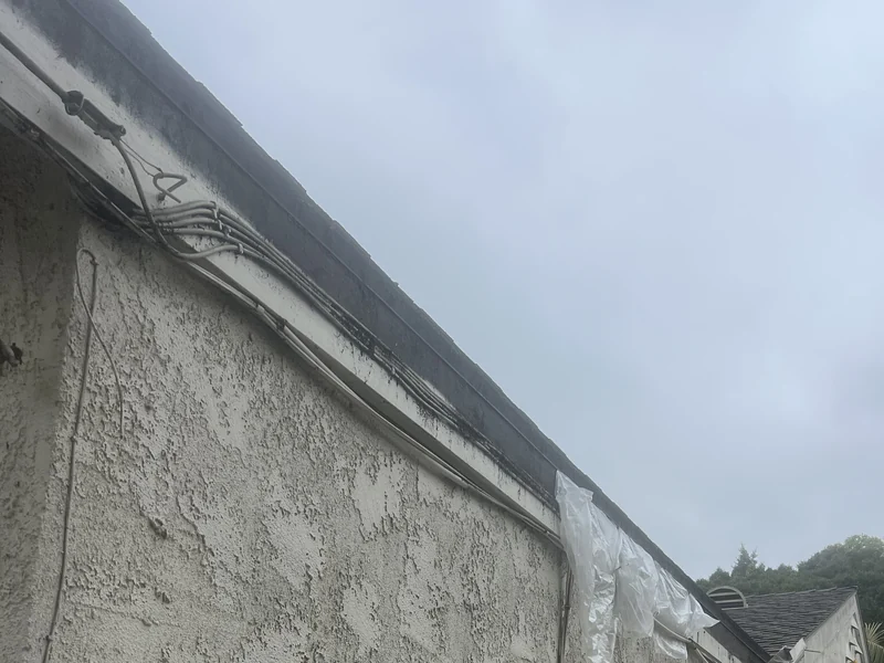 Mission Viejo home before gutter work